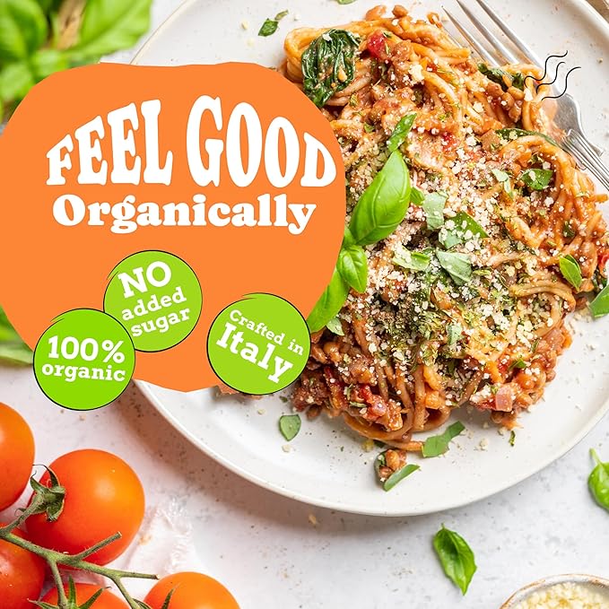 Mr Organic - No Added Sugar Olives &amp Capers Pasta Sauce 350g - Non-GMO - No Artificial Preservatives or Colours - Rich &amp Delicious Flavour