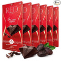 Red Delight Dark Chocolate Bars - 3.53 oz Pack of 6 - Full-Size Keto-Friendly - Low Carb Kosher Gluten-Free No Added Sugar - Smooth Creamy Vegan Chocolate from Europe