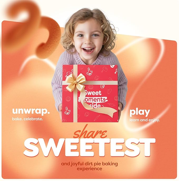 BAKETIVITY Dirt Pie Kids Baking Kit | Delicious Chocolate Cake Kids Baking Set for Girls &amp Boys | Baking Set for Kids with Pre-Measured Ingredients | Perfect Family Gifts for Cooking Lovers Ages 6
