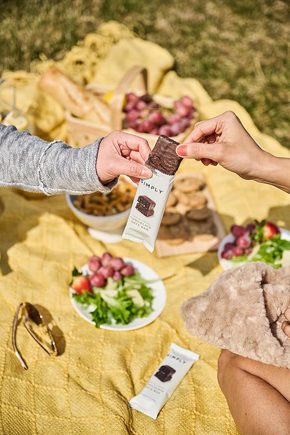 SIMPLY GUM Chocolate Date Bars | Triple Cacao | Fair Trade Chocolate | Vegan + Kosher + Non-GMO (Pack of 6 Bars)