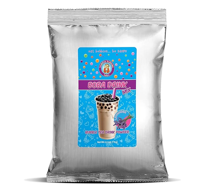Premium LAVENDER Boba/Bubble Tea Drink Mix Powder By Buddha Bubbles Boba (2.2 Pounds / 1 Kg)