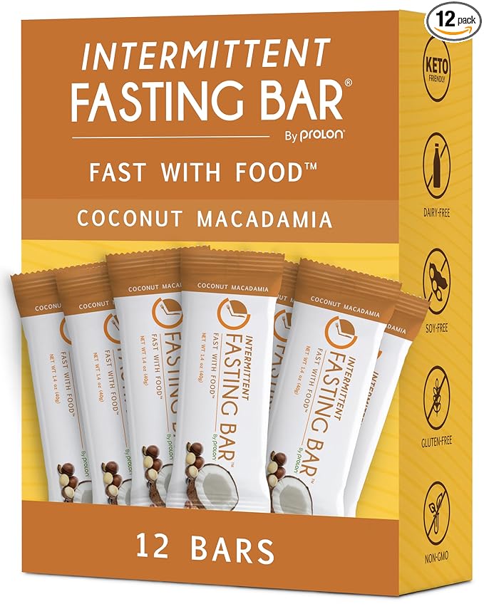 Prolon Fasting Bars | 5g Protein 7g Fiber | Keto-Friendly Gluten-Free Dairy-Free Plant-Based | Nutrition for Intermittent Fasting | Formulated to Not Break Your Fast | Coconut Macadamia Nut (12 Co