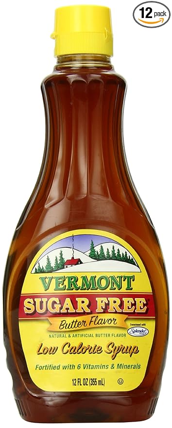 Maple Grove Farms Sugar Free Syrup Butter Flavor 12 Ounce (Pack of 12)