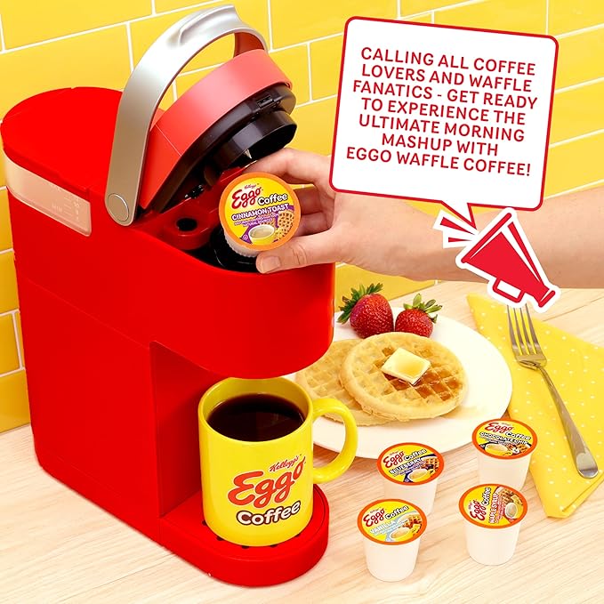 Eggo Beverages Cinnamon Toast Waffle Flavored Coffee Pods for Keurig K Cup Brewers Fair Trade Certified 40 Count – Warm and Cozy Cinnamon
