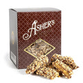 Asher's Chocolates Gourmet Chocolate Covered Almond Bark Sweet and Salty Candy and Almonds Small Batches of Kosher Chocolate Family Owned Since 1892 (12oz Almond Buttercrunch)