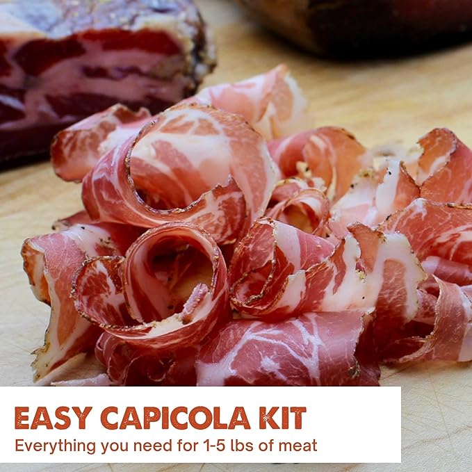UMAi Dry Large Charcuterie Kit Easy Bundle Pack of 3 8x18 in Dry Aging Bags for 5 lbs of Meat Capicola Spice Blend &amp Premixed Curing Salt Create Gourmet Charcuterie Boards in Refrigerator Over
