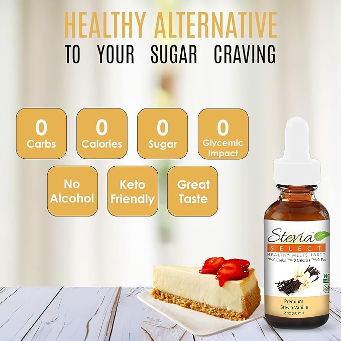 Stevia Drops Vanilla Caramel &amp English Toffee Stevia Select Keto Coffee Sugar-Free Stevia Flavors Bundle (3) Pack