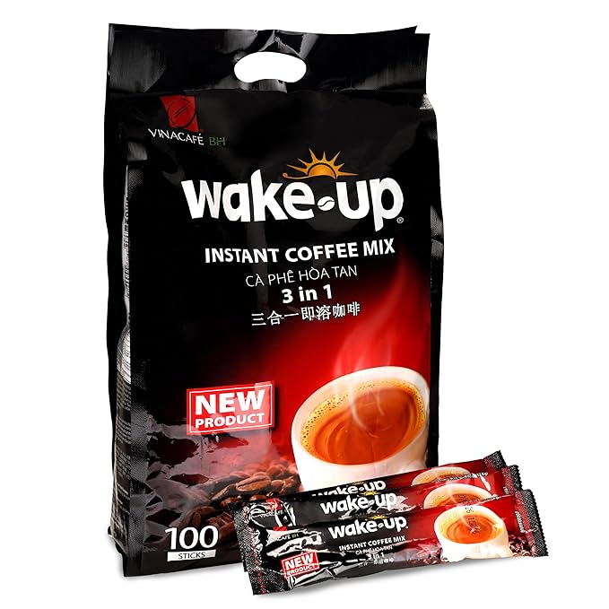Vinacafe Premium 500 Sticks 3 in 1 Instant Wake-Up Coffee Mix 500 Coffee Sticks Single Serves