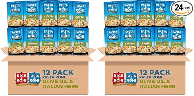 Pasta Roni Olive Oil &amp Italian Herb Linguine 4.7oz Boxes (24 Pack)