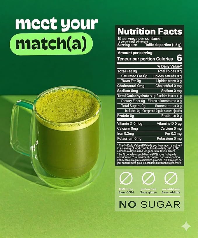 MATCHA DNA Certified Organic Matcha Green Tea Powder (16 oz BAG)