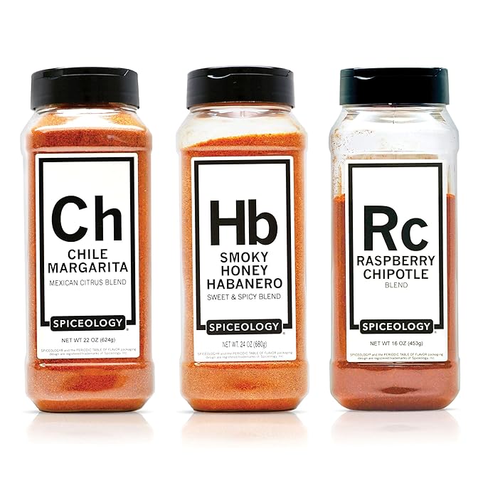 Spiceology – Latin Seasoning Bundle – Chile Margarita Raspberry Chipotle &amp Smoky Honey Habanero – Sweet Smoky &amp Citrusy Latin-Inspired Seasonings for Tacos BBQ Chicken Pork &amp More