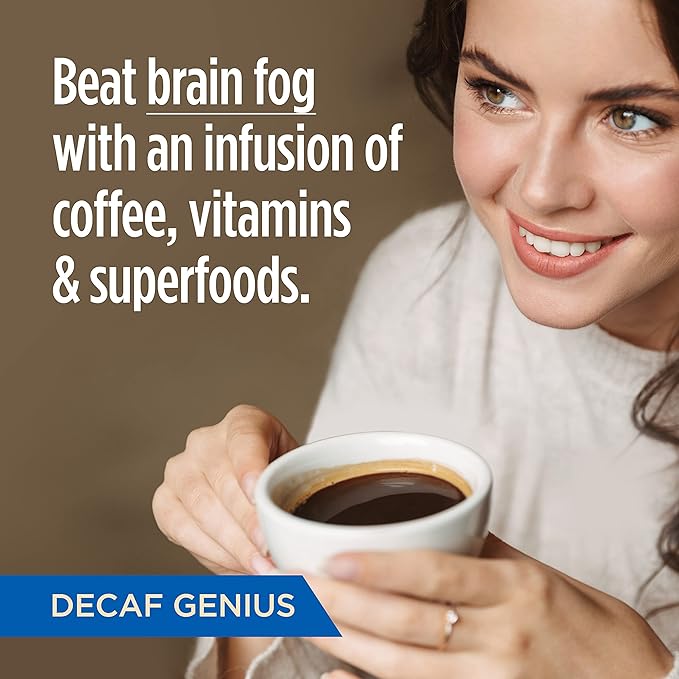 Decaf Genius Keto Coffee Pods with MCT Oil Turmeric and B Vitamins by VitaCup for Focus in Single Serve Pod Compatible with K-Cup Brewers Including Keurig 2.0 32 CT