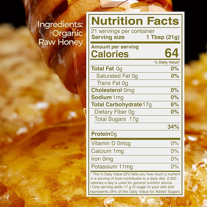 Kevala Organic Raw Oaxaca Honey - 3pack Glass Jar 16 oz Natural Sweetener for Meals and Drinks with no Pesticides Pure and Unprocessed Spread for Bread and Toast Golden Nectar with no Sugar Added