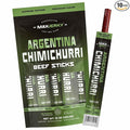 MaxJerky Argentina Chimichurri Beef Sticks – Herb-Seasoned Gourmet Jerky Snack – High Protein Low Calorie Gluten Free Snack - 10 Ounces