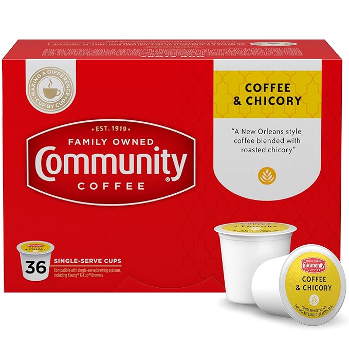 Community Coffee &amp Chicory 36 Count Coffee Pods Compatible with Keurig 2.0 K-Cup Brewers 36 Count (Pack of 1)