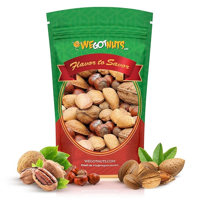 Deluxe Mixed Nuts In-Shell 3 Pounds(48oz) | Raw and Unsalted | Fresh Snack Mix | Healthy and Delicious Nuts Mix | Kosher Friendly Mixed Nuts We Got Nuts