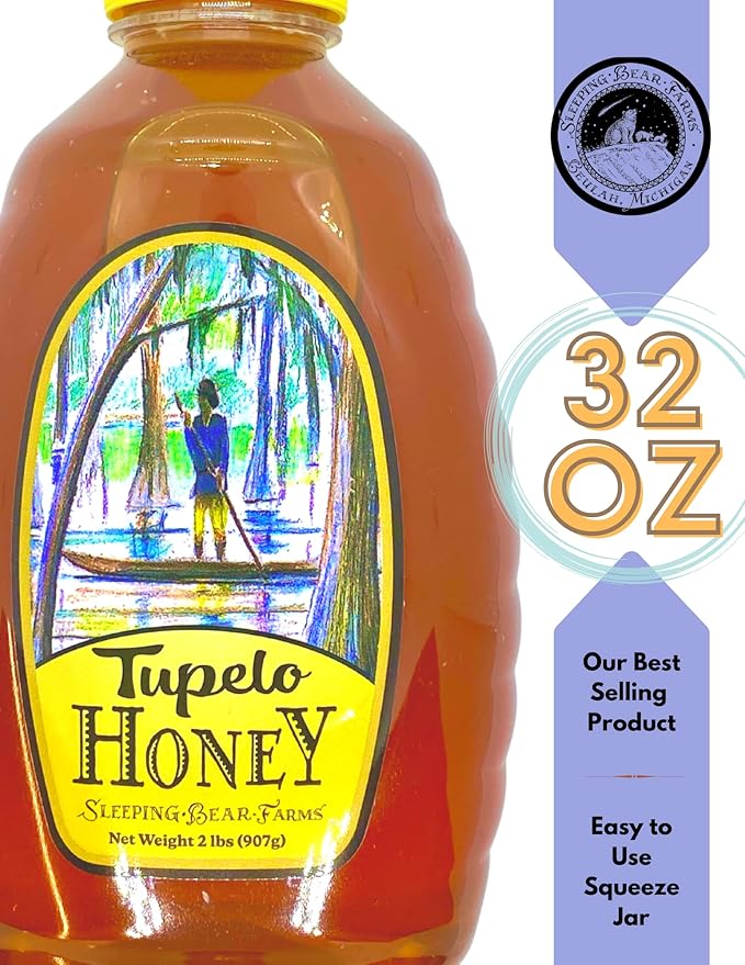 Tupelo Honey 32oz. Bottle - Bulk Case of 12 - Premium from Sleeping Bear Farms Beekeepers in the Florida Apalachicola River Basin