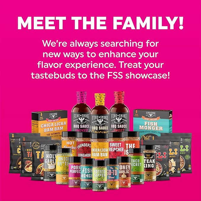 Fire &amp Smoke Society Taco Secret Taco Seasoning Mix | XL Bottles | Fajita Seasoning Mix Carnitas Meat Mexican Spice Blend | 9.2 oz (2-Pack)