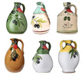 Two (only) of GALANTINO Extra Virgin Olive Oil in Hand Painted Ceramic Amphora You Get Two Jugs from The Six Shapes and Styles 17 Ounce (500ml) A loaf of Bread a jug of Olive Oil and Thou