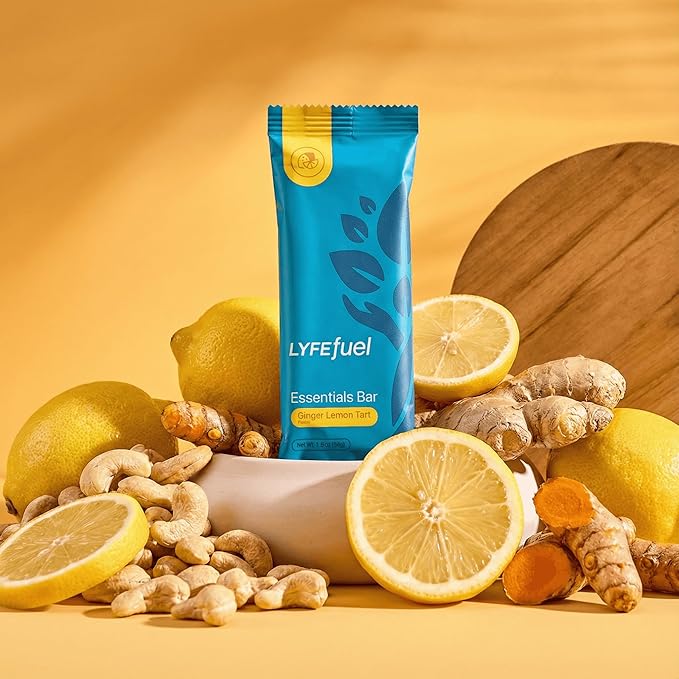 LyfeFuel Essential High Protein Bars | Meal Replacement Vegan 12g Plant-Based Low Carb Protein Bars for Intermittent Fasting - High Fiber MCT Oil 21 Organic Vitamins &amp No Sugar | 10 Servings |