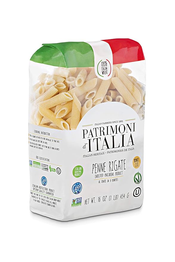 Patrimoni d'Italia Penne Rigate 1 Pound (Pack of 20)