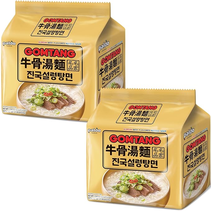 Paldo Gomtang Ramen Korean Instant Noodle 3.60oz (Pack of 20)