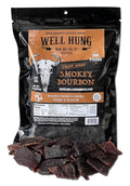 Well Hung Meats Smokey Bourbon Beef Jerky One Pound Resealable Craft Jerky Bag (16oz)