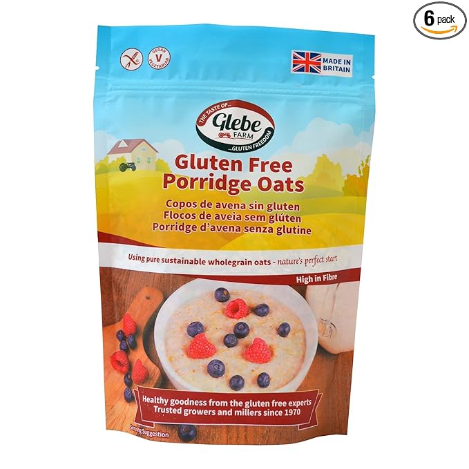 Glebe Farm Gluten Free Porridge Oats 450g - Pack of 6