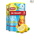 Lipton Iced Tea Mix Lemon Sweetened Iced Tea Makes 28 Quarts (Pack of 2)
