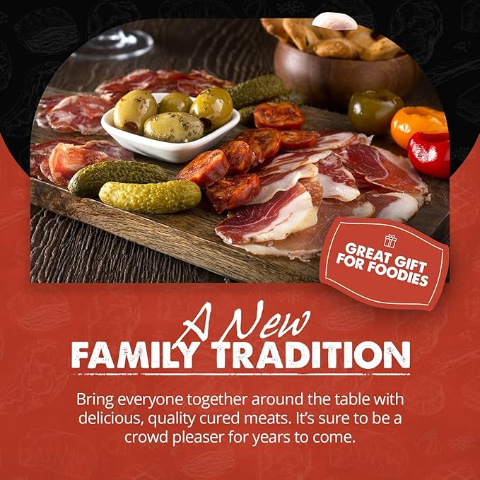 UMAi Dry Charcuterie Kit Dry Curing Meat Kit Incl. 3 Large &amp 2 Small Dry Age Bags for Meat Instacure #2 &amp Juniper Berries Create Gourmet Charcuterie Boards in Your Refrigerator Over 1-6 Mon