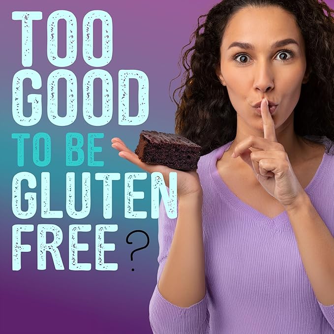 Mightylicious Chocolate Brownie Mix (Plant Based) – Gluten-Free – Non-GMO – Egg-Free – Kosher – Dairy-Free – Allergen Friendly – Preservative Free – Ideal for Baking – 3-Pack (52.5oz Total 3.3lbs)