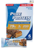 Pure Protein Bars High Protein Nutritious Snacks to Support Energy Low Sugar Gluten Free Chocolate Salted Caramel 1.76oz 4 Pack