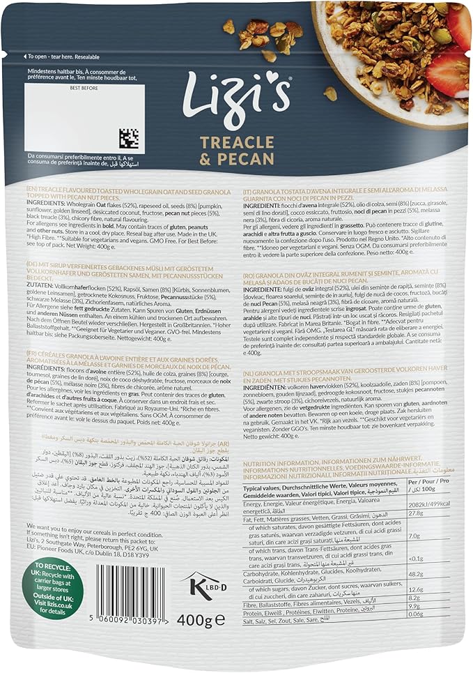 Lizi's Treacle &amp Pecan Granola 400g