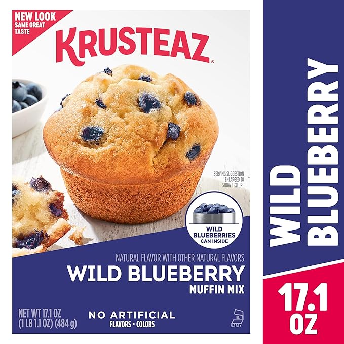 Krusteaz Variety PackCinnamon Swirl Crumb(21 oz)Cranberry Orange Muffin Mix (18.6 oz)Wild Blueberry Muffin Mix (17.1 oz) (3 CT)