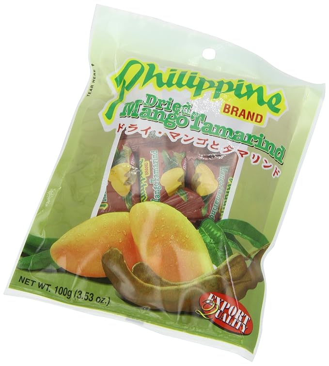Philippine Brand Dried Mango Tamarind Balls 3.53-Ounces Pouches (Pack of 10)