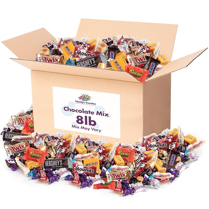 Chocolate Candy Variety Pack Bulk Chocolate Candy Individually Wrapped Mini Chocolate Variety Pack Ideal Chocolate Bulk Perfect for Parties Office Treats and Holiday Celebrations (8 Pound)