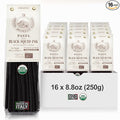 Morelli Squid Ink Pasta Linguine - Organic Black Pasta Noodles Durum Wheat Semolina Italian Nero Di Seppia Made in Italy - 8.8 oz / 250 g (Pack of 16)