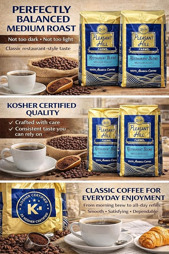 Premium Selection Ground Coffee Bland 2 Pack (5 lb Each) Arabica beans Restaurant blend