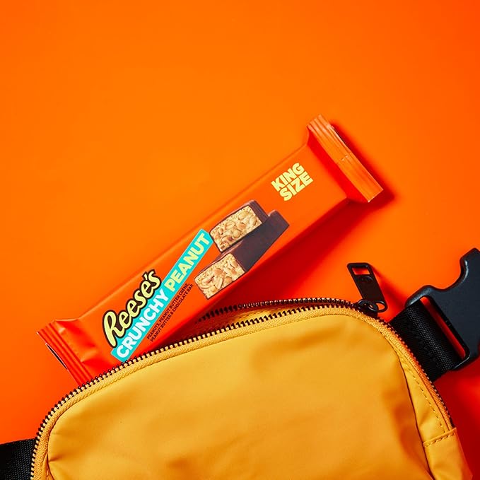 REESE'S Crunchy Peanut Peanut Butter and Peanuts King Size Candy Bars 3.2 oz (18 Count)