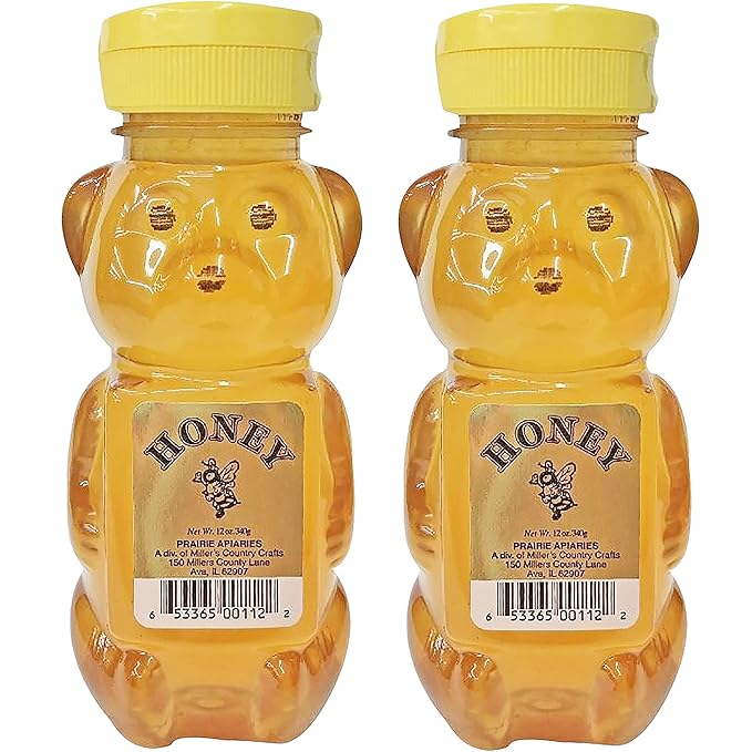 Amish Honey 12 Oz. Bear Two squeeze bottles