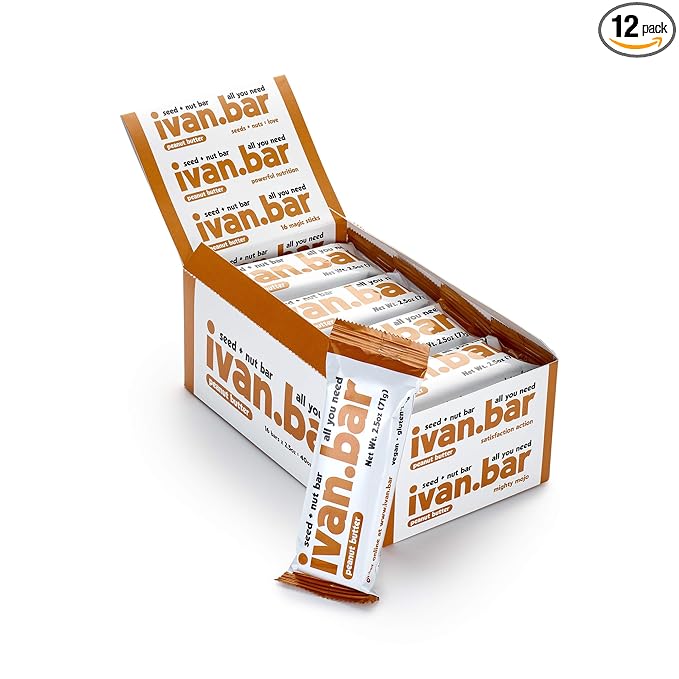 Protein Packed Energy Snack Bar | Provides Healthy Energy | Vegan All Natural Ingredients | Soy Dairy &amp Gluten Free (Peanut Butter 16 2.5 Oz. Bars)