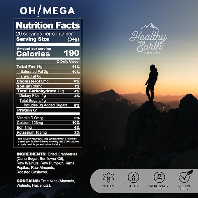 Mixed Nuts Unsalted | Trail Mix | Trail Mix without Peanuts | Gourmet Snacks Protein Snacks Gluten Free No Preservatives High Fiber (Omega-3 and Omega-6)