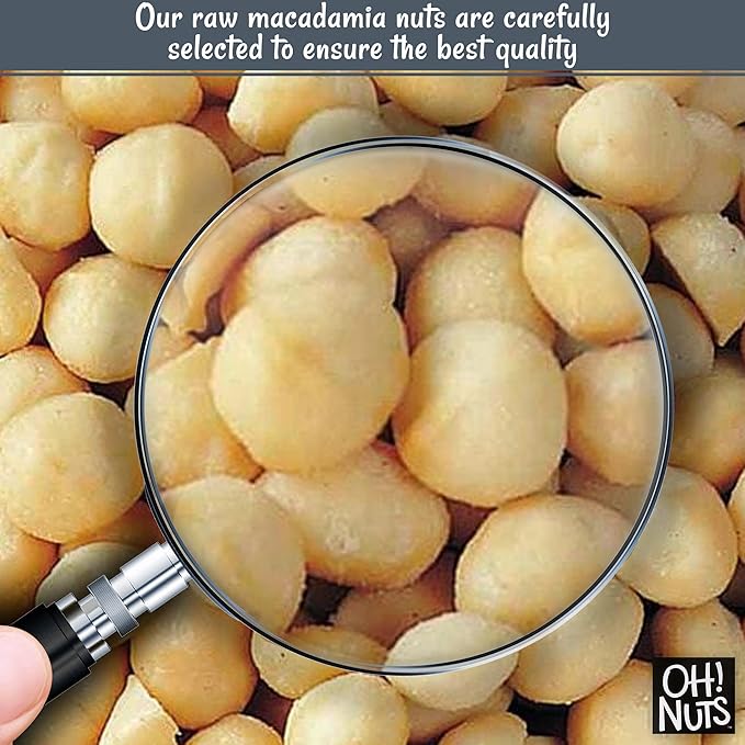 Oh! Nuts Raw Macadamia Nuts - Macadamia Nuts Unsalted - Jumbo Macadamia - 1 lb - 100% Natural Snack (Pack of 2)