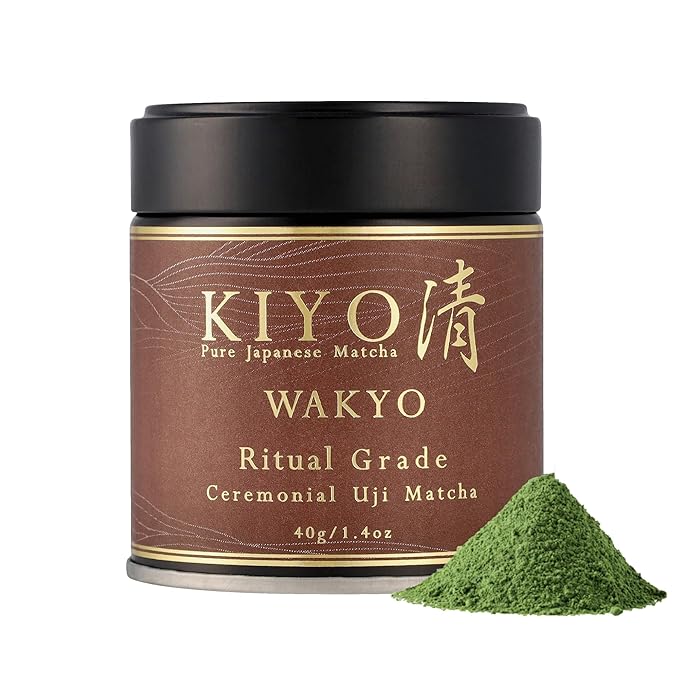 Kiyo Matcha Ritual Grade Wakyo Ceremonial Uji Matcha - Pure Japanese First Harvest Ceremonial Grade Matcha Green Tea Powder from Uji Japan (40g/1.41oz)