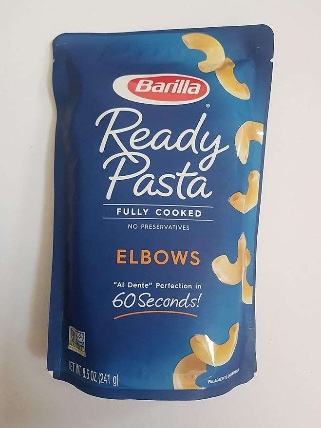 8-pack Variety Barilla Ready Pasta: 2 pouches each of Rotini Penne Elbows and Gemelli [2020]