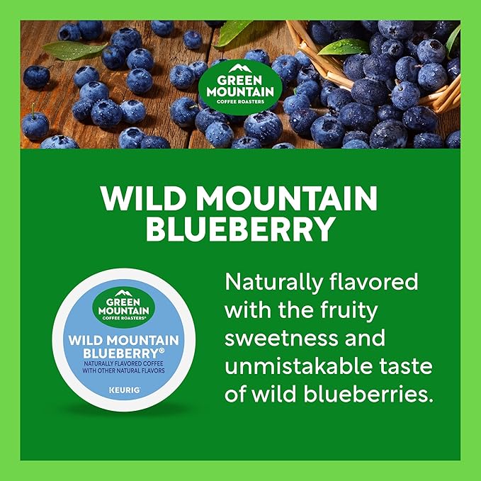 Green Mountain Coffee Roasters Wild Mountain Blueberry Keurig Single-Serve K-Cup pods Light Roast Coffee 96 Count