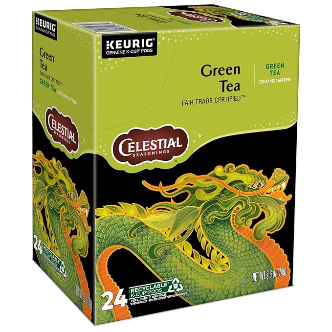 Celestial Seasonings Green Tea Single-Serve Keurig K-Cup Pods 96 Count