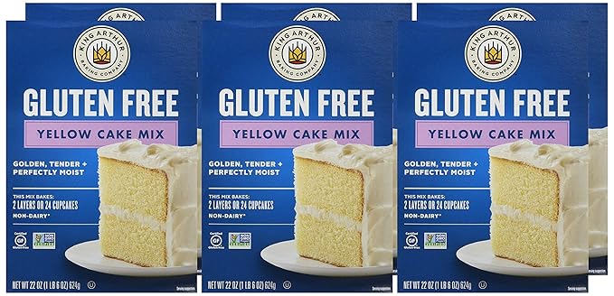 King Arthur Flour Gluten-Free Yellow Cake Mix 22 Oz 1.38 Lb (Pack Of 6)