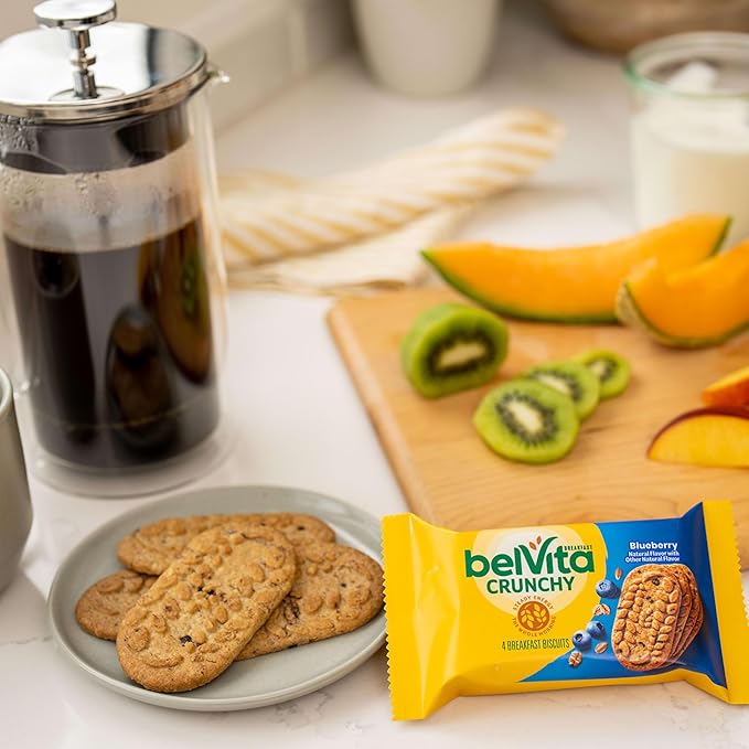 belVita Breakfast Bars Biscuits Blueberry 30 Total Packs 6 Boxes (4 Biscuits Per Pack)