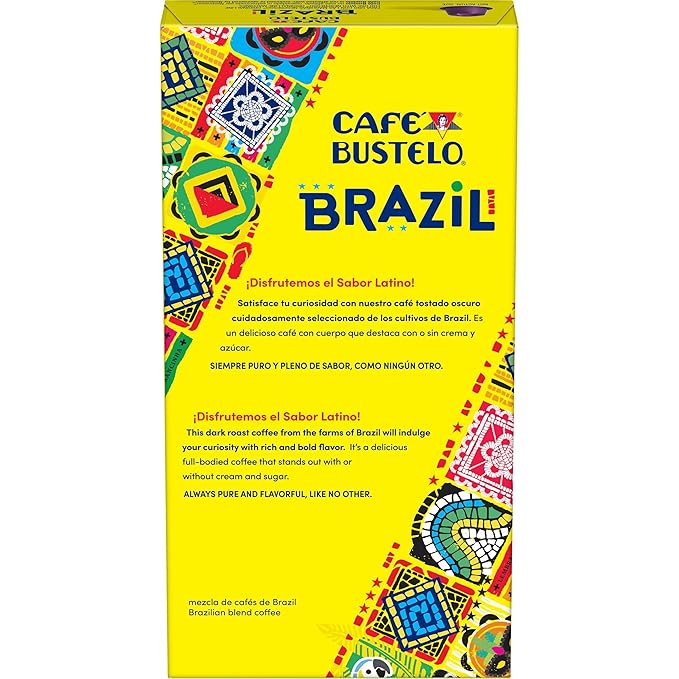 Café Bustelo Aluminum Espresso Capsules Brazil Blend Nespresso Original Line Compatible Intensity 11 40 Count